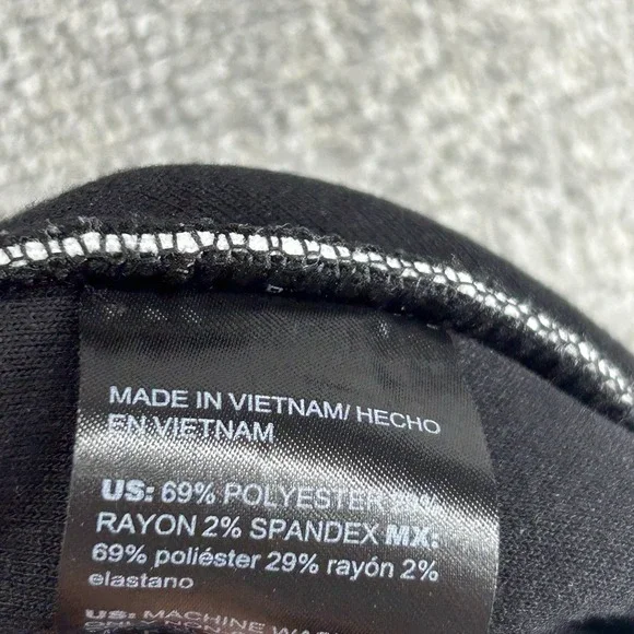 Chicos Pull On Wide Leg Pants Women Size 2R Black White Pinstriped Casual - Picture 4 of 9